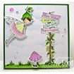 TINY TOWNIE FAIRY GARDEN FAIRY SIGN cling mounted RUBBER STAMP SET